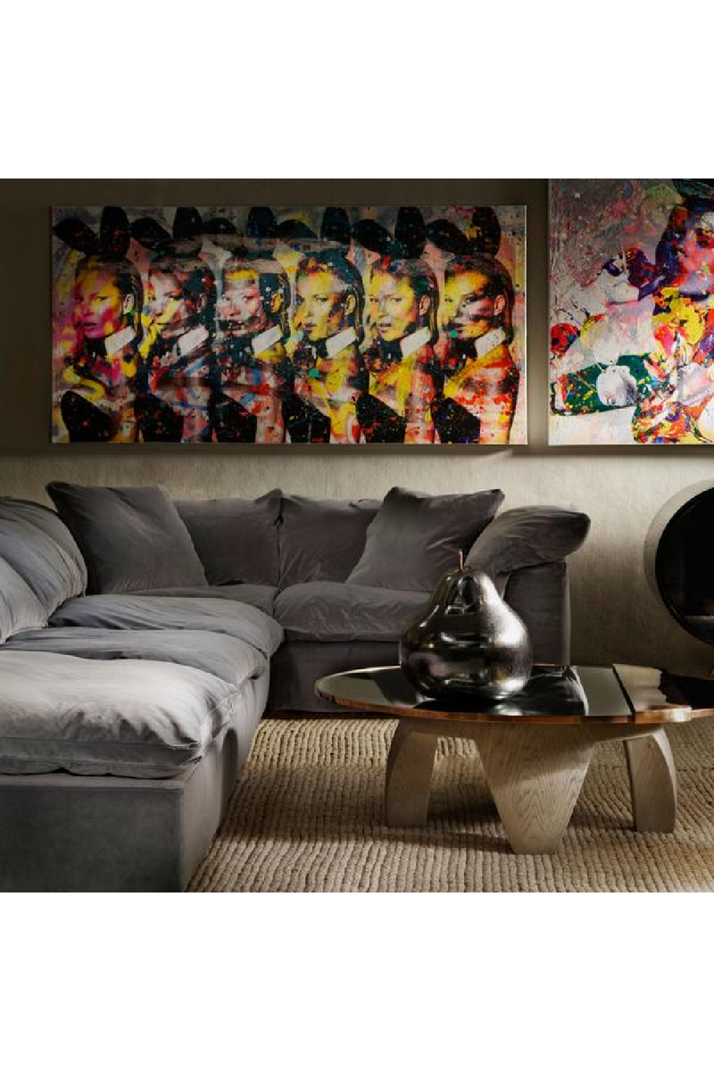 Gray Velvet Sectional Sofa Jnr | Andrew Martin Truman | OROATRADE