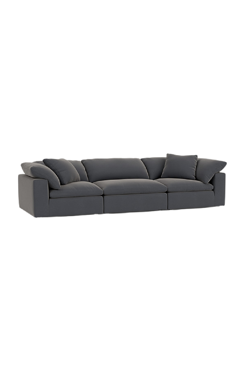 Gray Velvet Sectional Sofa Jnr | Andrew Martin Truman | OROATRADE