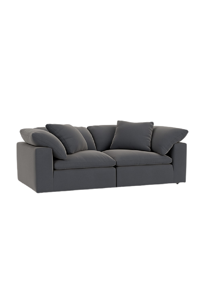 Gray Velvet Sectional Sofa Jnr | Andrew Martin Truman | OROATRADE