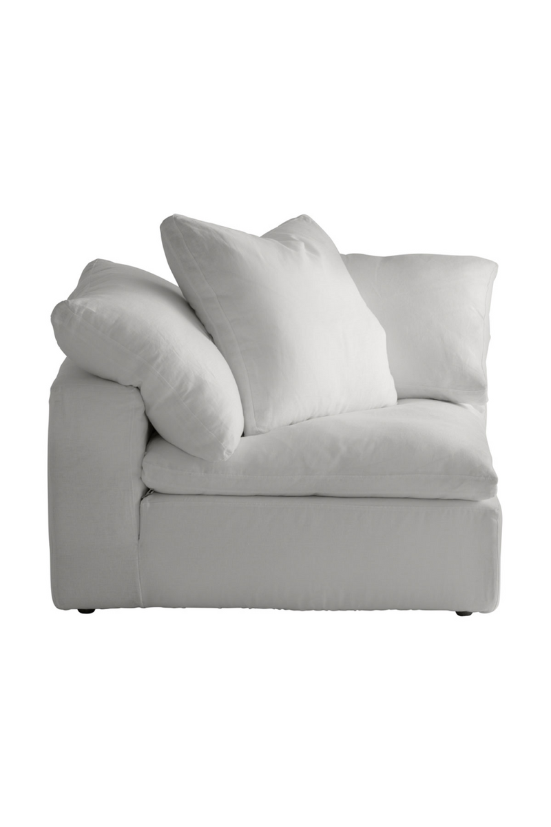 Chalk White Linen Sectional Sofa L | Andrew Martin Truman | OROATRADE