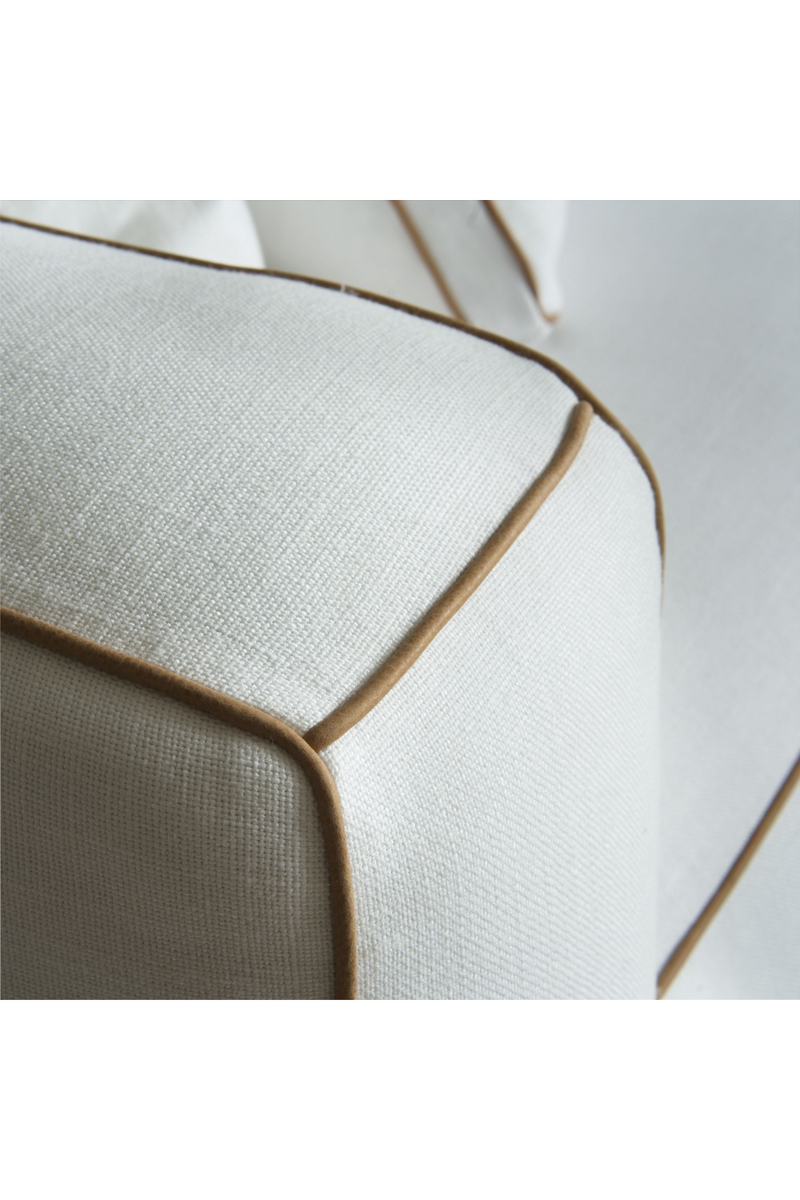 White Linen Sofa With Piping | Andrew Martin Hogarth | Oroatrade.com