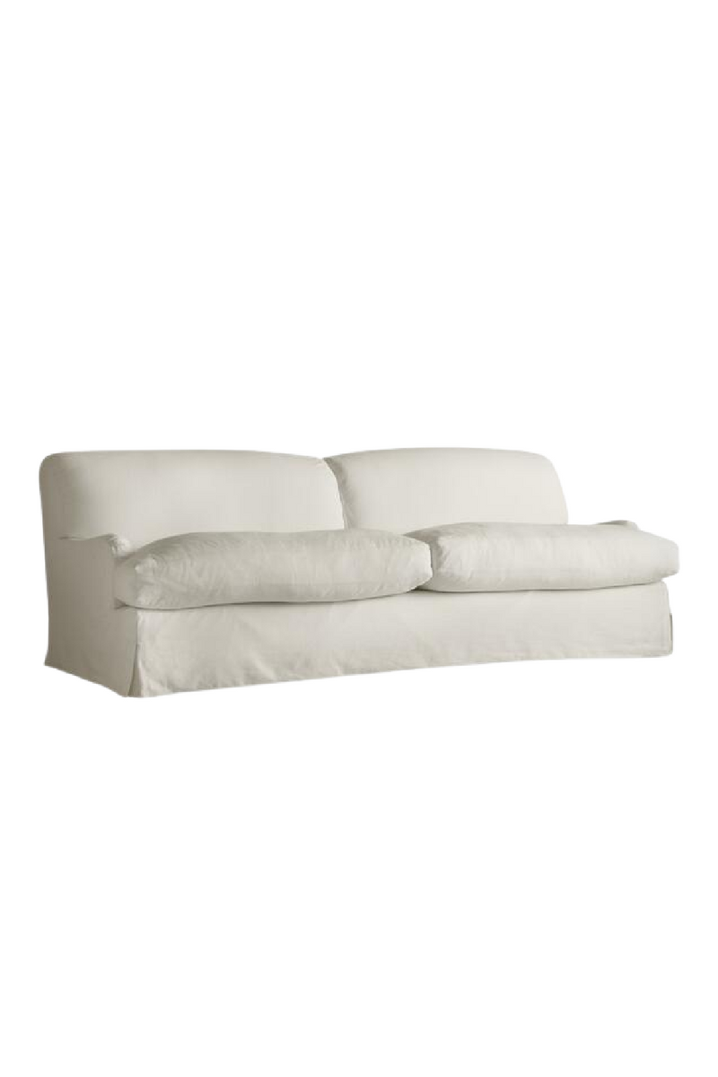 White Linen Curved Sofa | Andrew Martin Lady May | Oroatrade.com