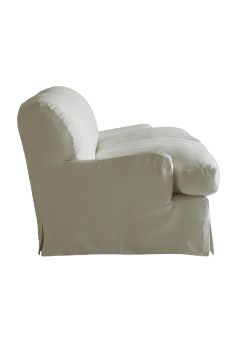 White Linen Curved Sofa | Andrew Martin Lady May | Oroatrade.com