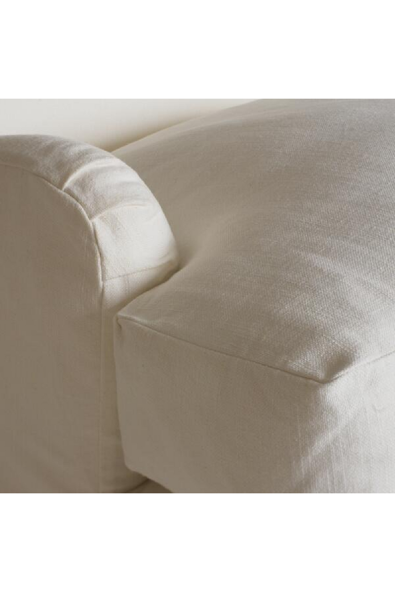 White Linen Curved Sofa | Andrew Martin Lady May | Oroatrade.com