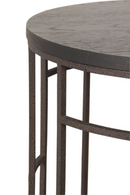 Black Wooden Top Circular Side Table | Andrew Martin Blackout | OROATRADE