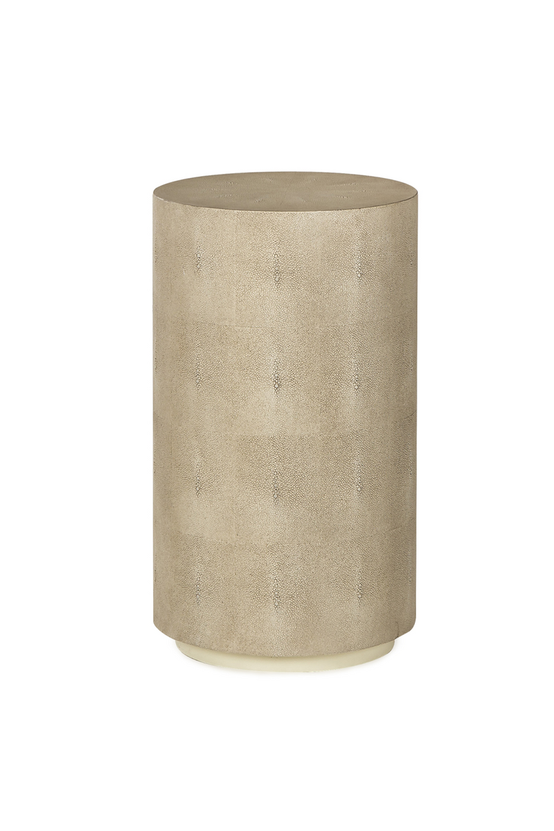 Ivory Shagreen Cylindrical Side Table S | Andrew Martin Braden