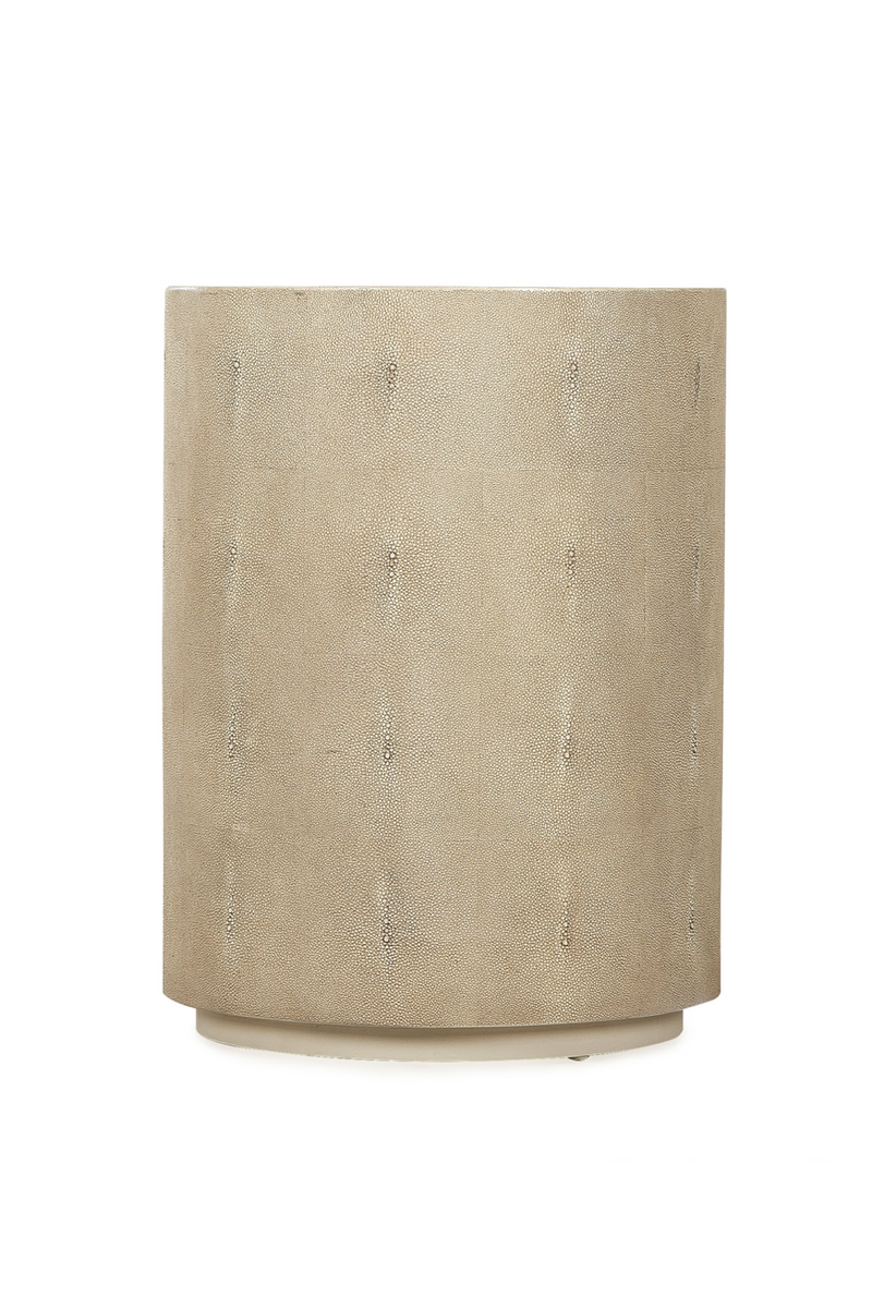 Ivory Shagreen Cylindrical Side Table L | Andrew Martin Braden | OROATRADE