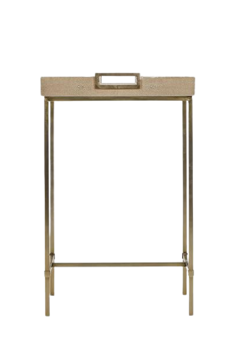 Latte Shagreen Tray Top Side Table | Andrew Martin Edith