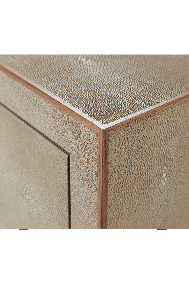 Cream Shagreen with Drawer Bedside Table | Andrew Martin Fitz | OROATRADE