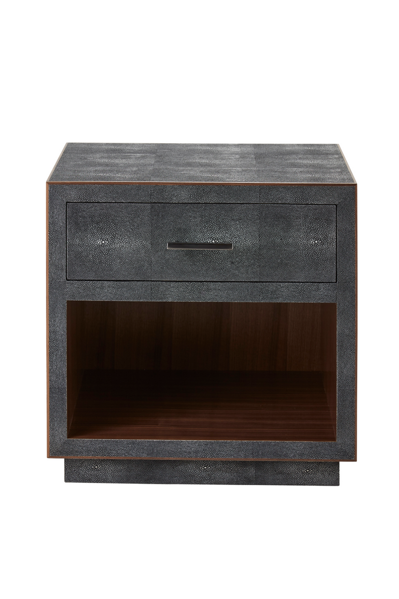 Gray Shagreen with Drawer Bedside Table | Andrew Martin Fitz | OROATRADE