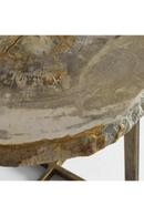Round Petrified Wood Side Table | Andrew Martin Jonah | Oroatrade.com