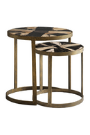 Round Petrified Wood Nesting Side Tables | Andrew Martin | OROATRADETRADE.com