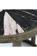 Round Petrified Wood Nesting Side Tables | Andrew Martin | OROATRADETRADE.com