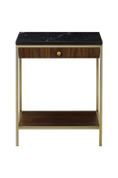 Black Marble Top Square Side Table S | Andrew Martin Chester | Oroatrade.com
