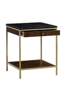 Black Marble Top Square Side Table S | Andrew Martin Chester | Oroatrade.com