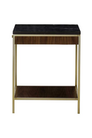 Black Marble Top Square Side Table S | Andrew Martin Chester | Oroatrade.com