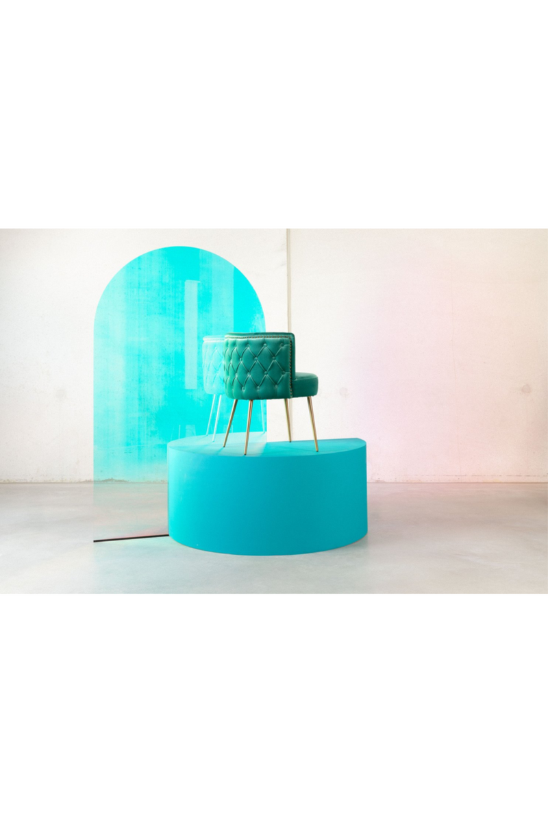Ocean Blue Barrel Dining Chair | Bold Monkey Such A Stud | Oroatrade.com