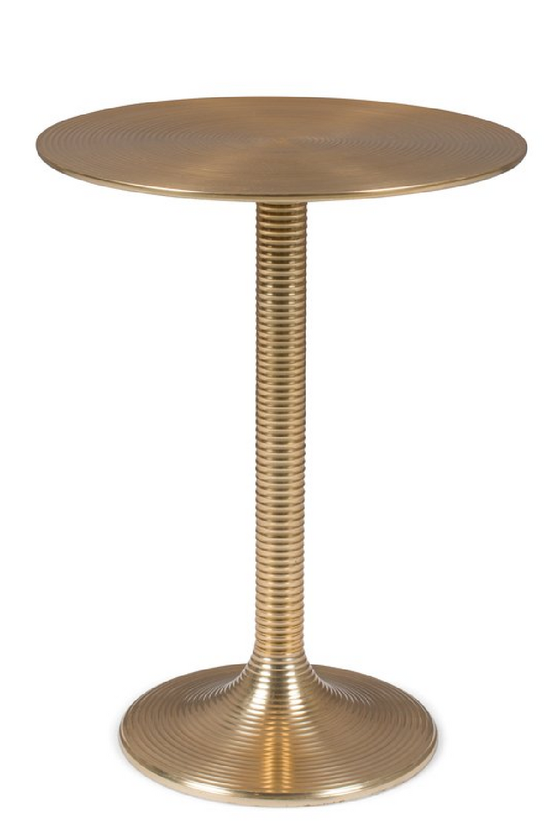 Gold Round Pedestal Side Table | Bold Monkey Hypnotising | Oroatrade.com