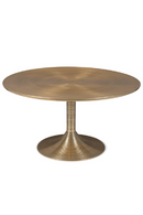 Gold Round Pedestal Coffee Table | Bold Monkey Hypnotising | OROA TRADE