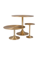 Gold Round Pedestal Coffee Table | Bold Monkey Hypnotising | OROA TRADE