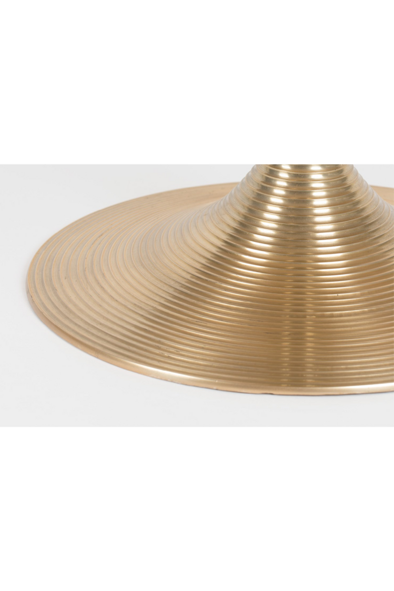 Gold Round Pedestal Coffee Table | Bold Monkey Hypnotising | OROA TRADE