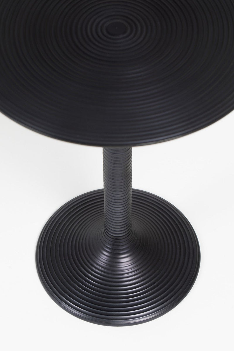 Black Round Pedestal Side Table | Bold Monkey Hypnotising | Oroatrade.com