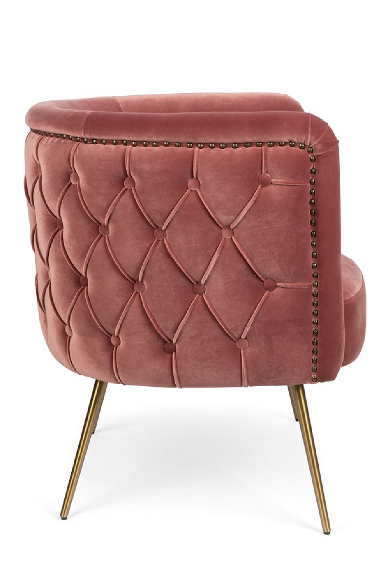 Pink Tufted Barrel Chair | Bold Monkey Such A Stud | OROA TRADE