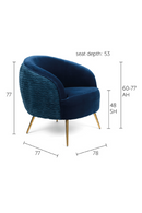 Wrinkled Velvet Lounge Chair | Bold Monkey So Curvy | Oroatrade.com