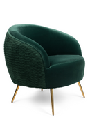 Wrinkled Velvet Lounge Chair | Bold Monkey So Curvy | Oroatrade.com