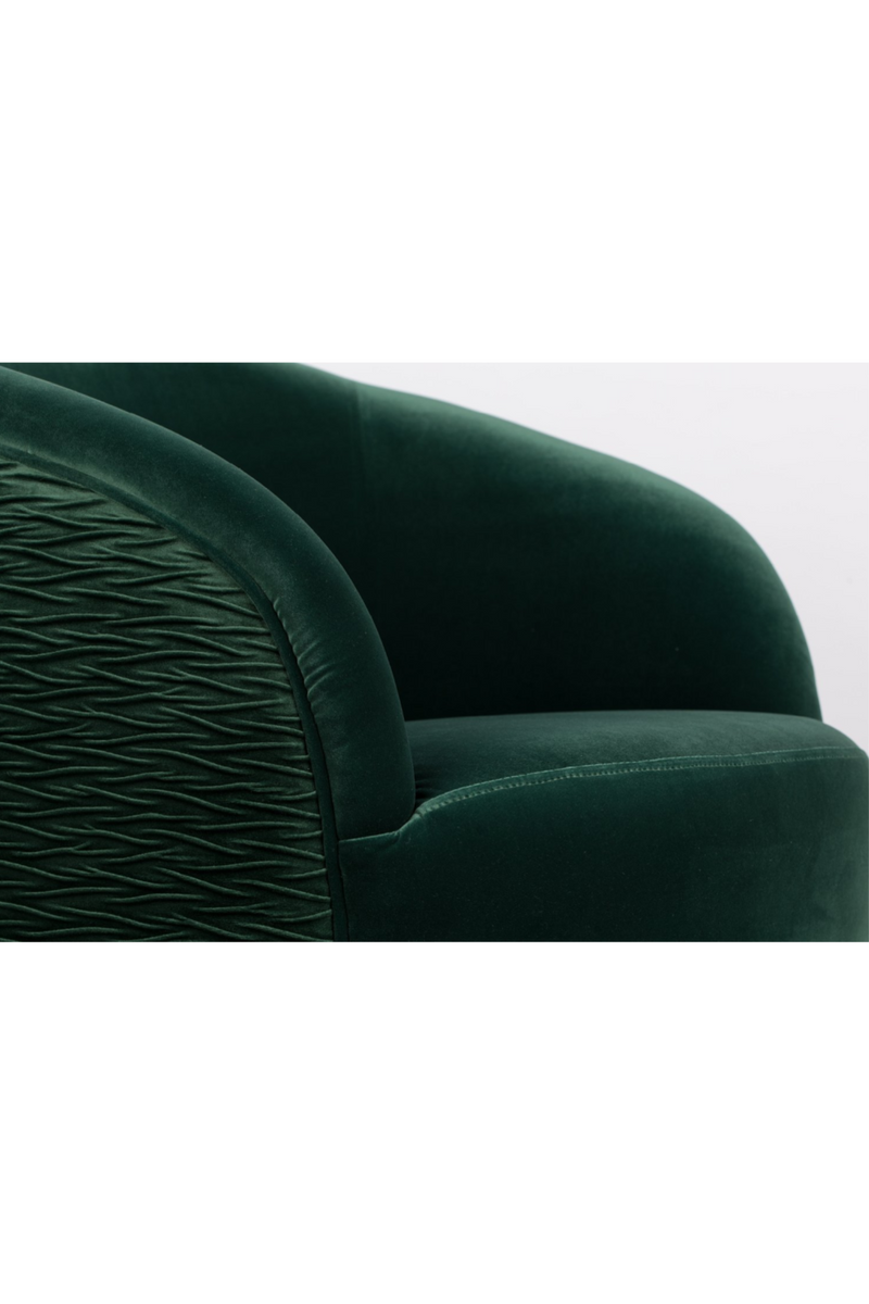 Curved Dark Green Lounge Chair | Bold Monkey So Curvy | OROA TRADE