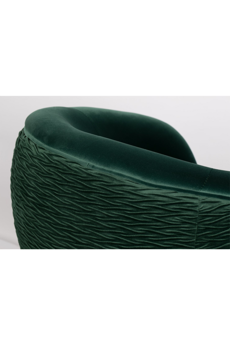 Curved Dark Green Lounge Chair | Bold Monkey So Curvy | OROA TRADE