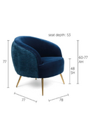 Wrinkled Velvet Lounge Chair | Bold Monkey So Curvy | Oroatrade.com
