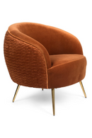 Wrinkled Velvet Lounge Chair | Bold Monkey So Curvy | Oroatrade.com