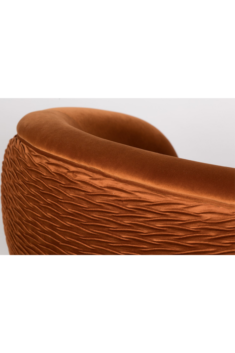 Curved Orange Lounge Chair | Bold Monkey So Curvy | OROA TRADE