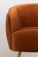 Wrinkled Velvet Lounge Chair | Bold Monkey So Curvy | Oroatrade.com