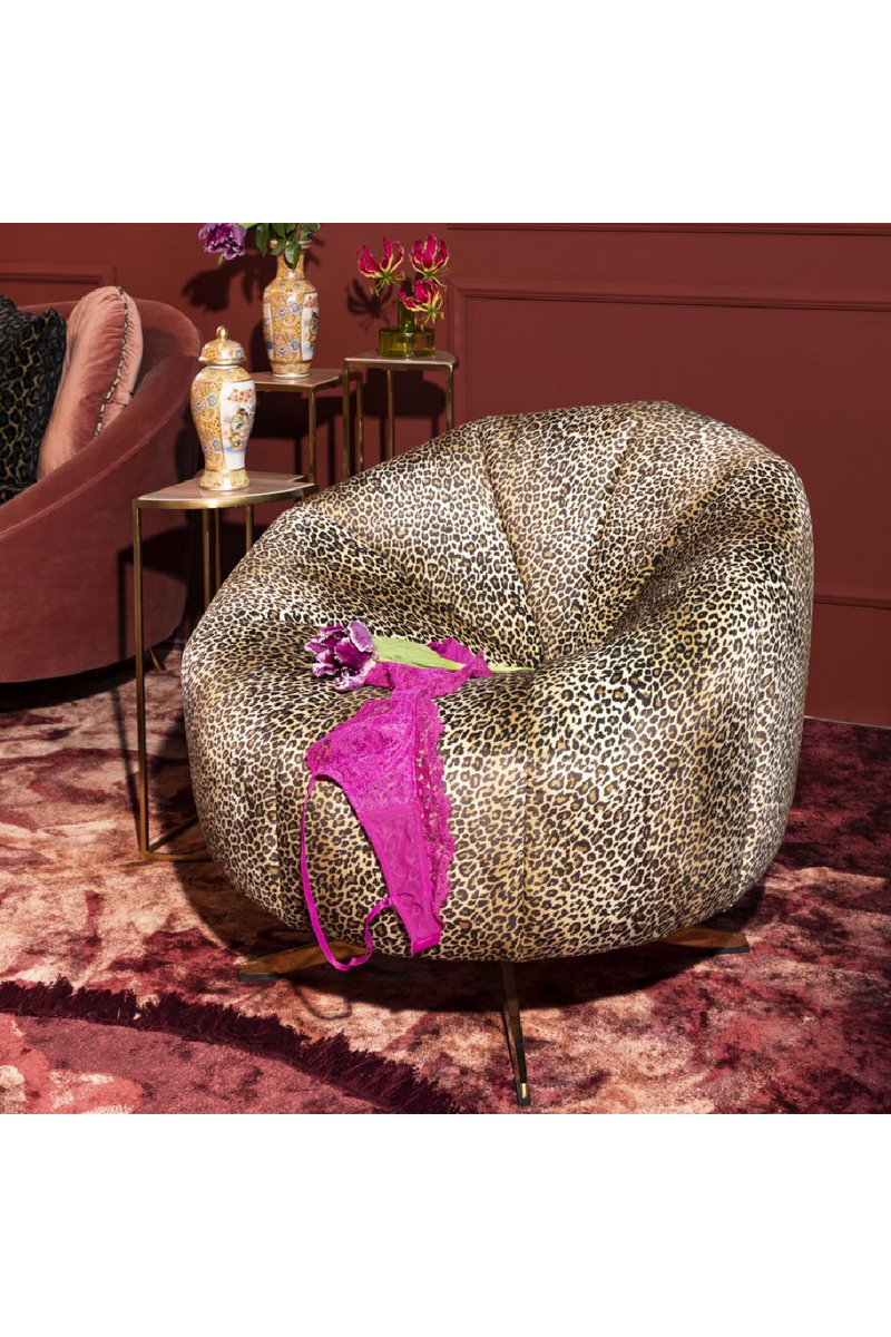 Animal Skin Swivel Lounge Chair | Bold Monkey Where The Sun Doesn't Shine | Oroatrade.com