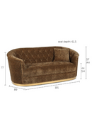 Curved Tufted Brown Velvet Sofa | Bold Monkey Too Pretty To Sit On | OROA TRADE