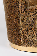 Curved Tufted Brown Velvet Sofa | Bold Monkey Too Pretty To Sit On | OROA TRADE