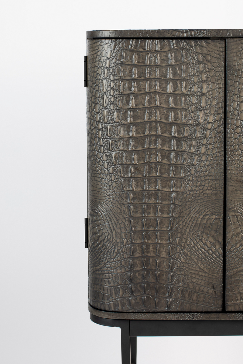 Crocodile Skin Bar Cabinet | Bold Monkey Ava Morgana | Oroatrade.com