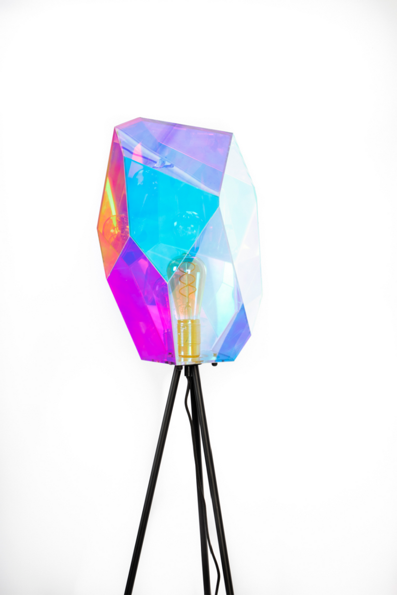 Holographic Shade Floor Lamp | Bold Monkey Diamond Dear | Oroatrade.com