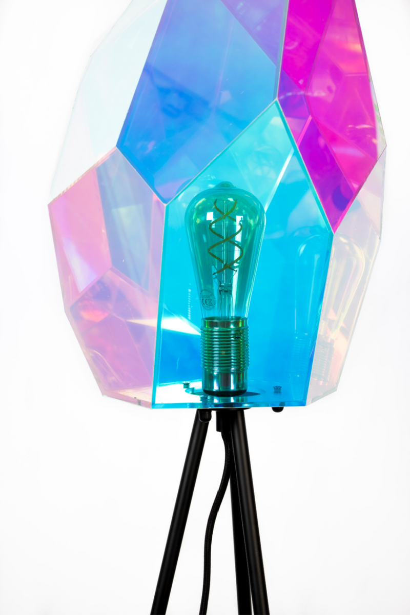 Holographic Shade Floor Lamp | Bold Monkey Diamond Dear | Oroatrade.com