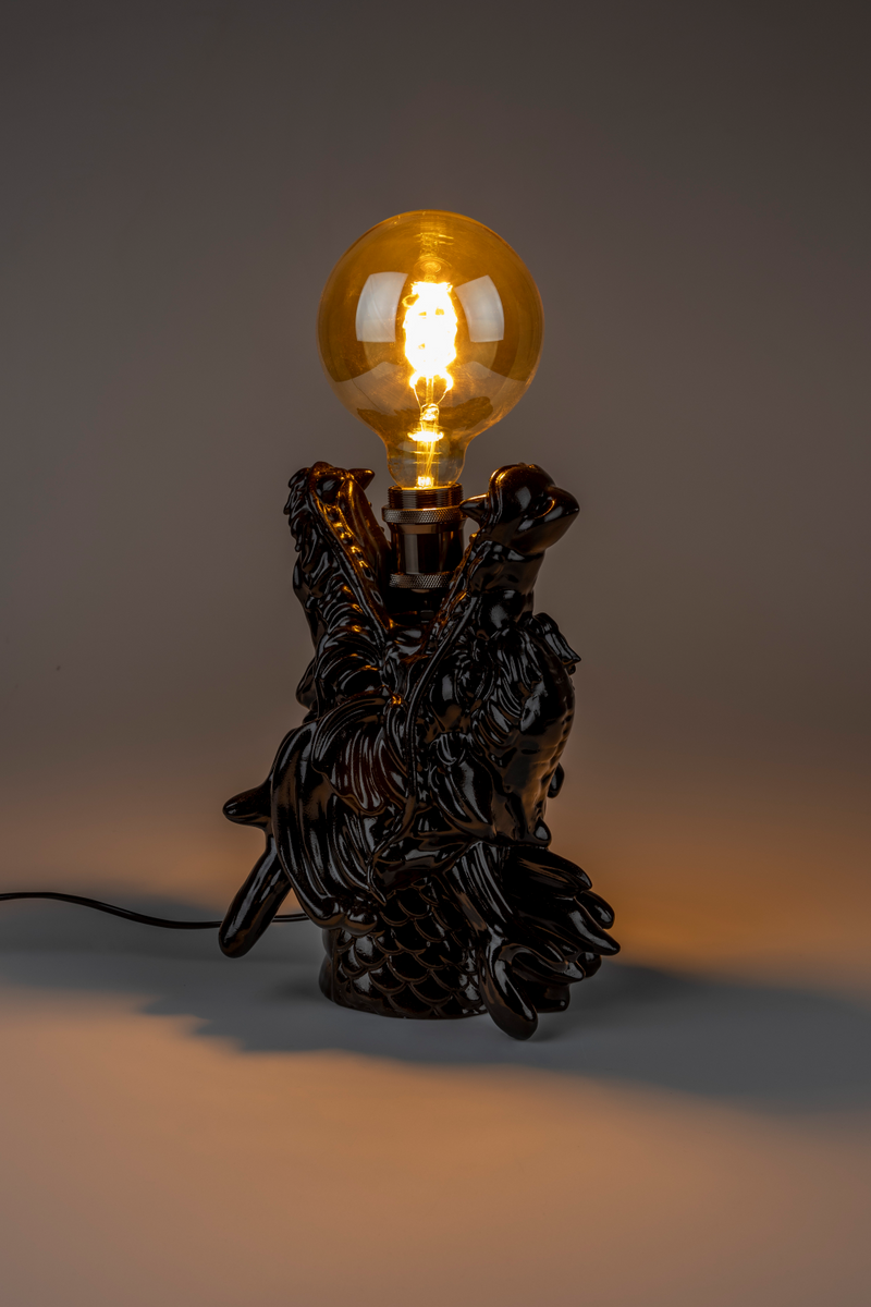 Black Sculptural Table Lamp | Bold Monkey Dragonized Bastard | Oroatrade.com