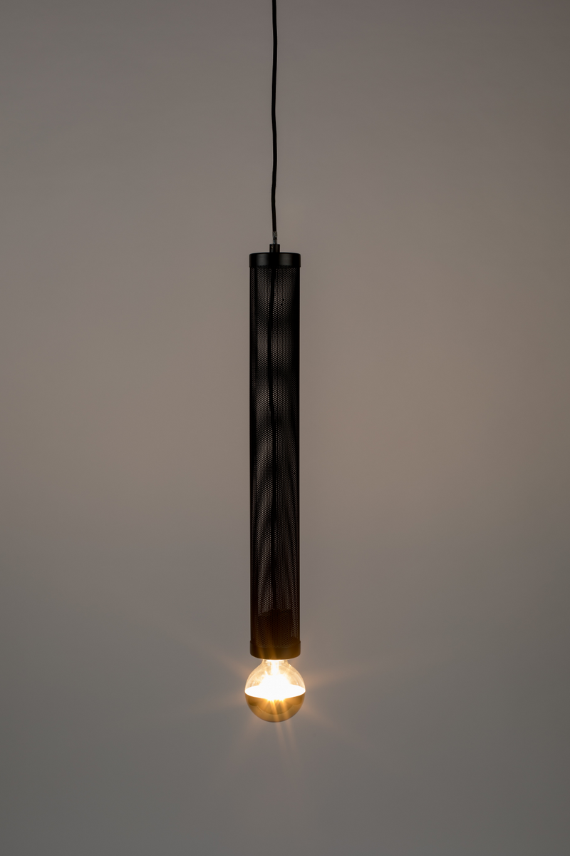 Black Tubular Pendant Lamp | Bold Monkey Sweet Mesh | Oroatrade.com