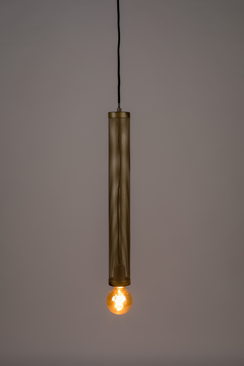 Gold Tubular Pendant Lamp | Bold Monkey Sweet Mesh | Oroatrade.com
