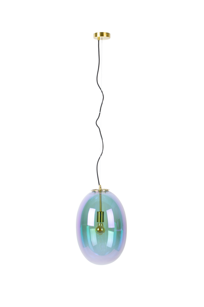 Iridescent Glass Pendant Lamp | Bold Monkey Bubble Blower | Oroatrade.com
