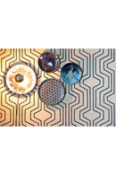 Hexagon Print Wall Lamps (4) | Bold Monkey No Food Here Hexagon | OROA TRADE