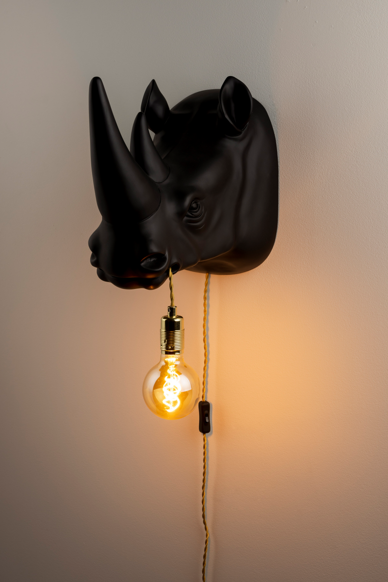 Animal Head Wall Lamp | Bold Monkey Mind Your Own Rhino | Oroatrade.com