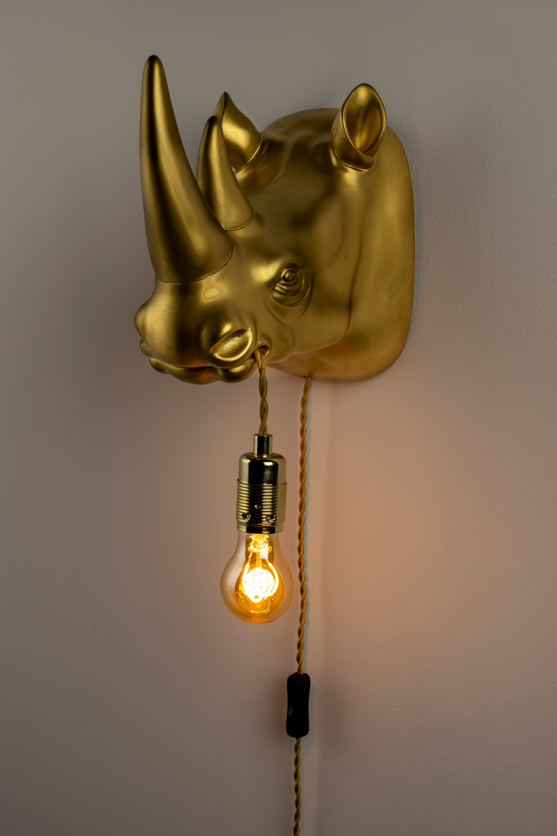 Animal Head Wall Lamp | Bold Monkey Mind Your Own Rhino | Oroatrade.com