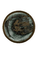 Round Khaki-Green Fringe Area Rug 70" | Bold Monkey Rocky | Oroatrade.com