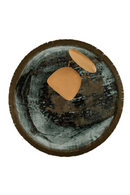 Round Khaki-Green Fringe Area Rug 70" | Bold Monkey Rocky | Oroatrade.com